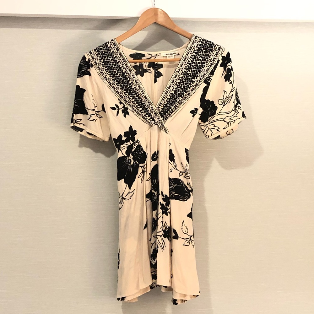 Billibong Black And White Mini Dress